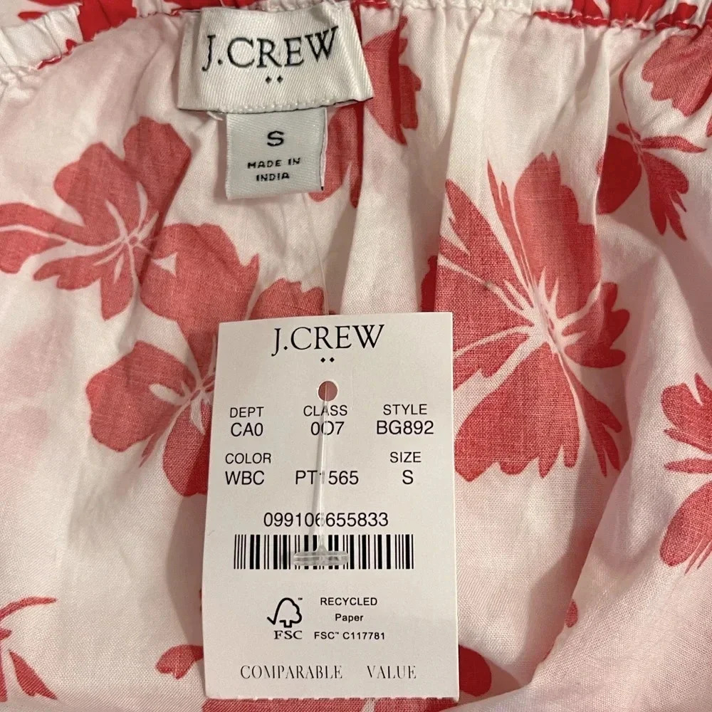 J.Crew Smocked ruffle-shoulder tank top - Picture 5 of 5